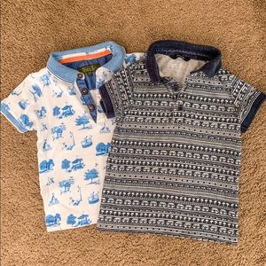 2 summer style polo shirts 2-3T